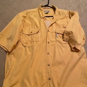 Yellow Columbia fishing shirt
